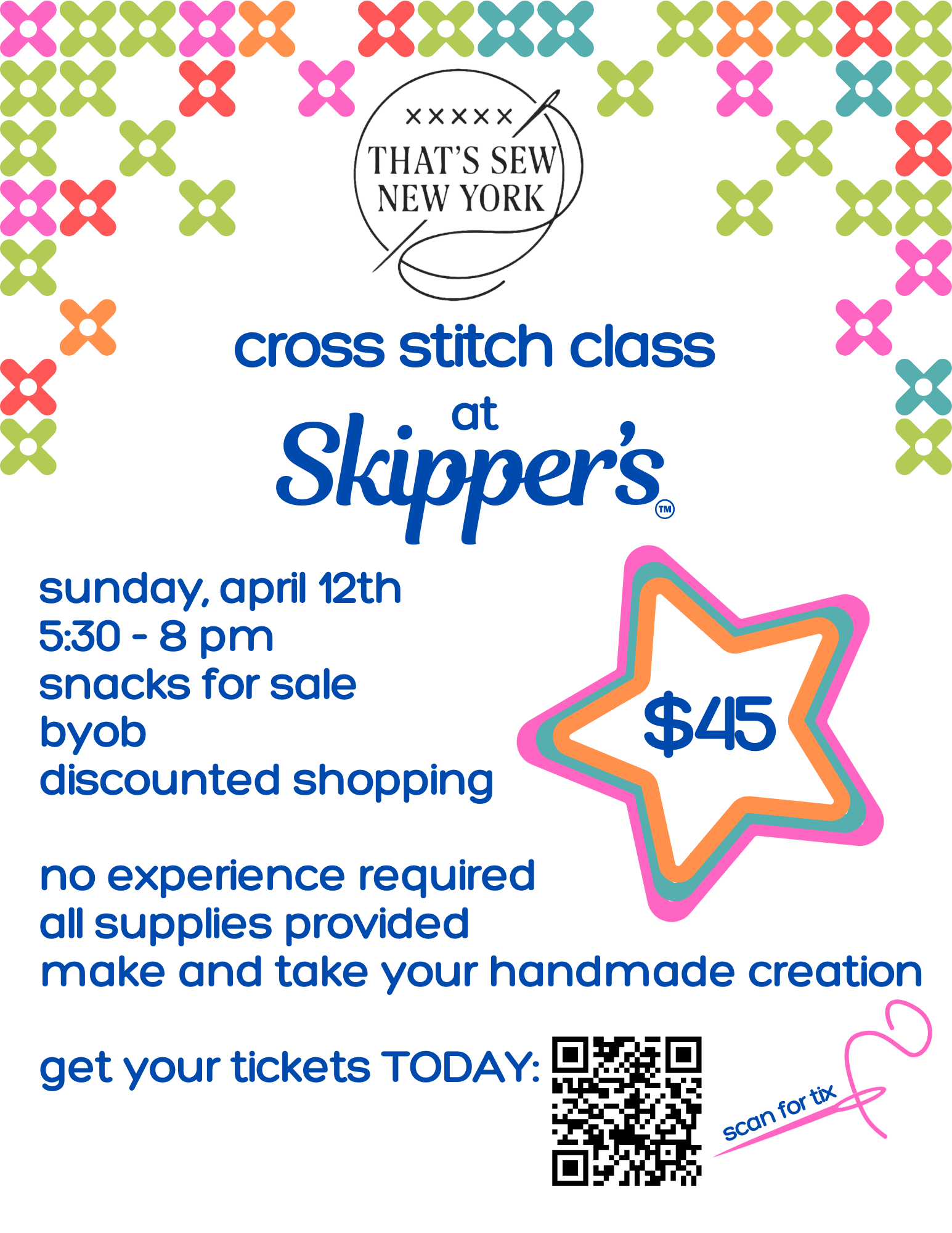 That's Sew New York Cross Stitch Class