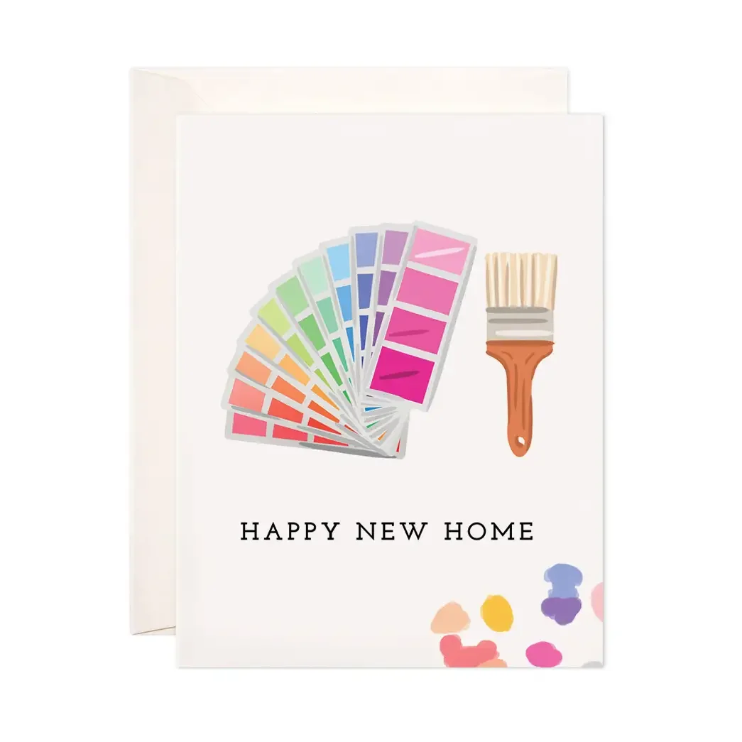 Happy New Home Paint Greeting Card