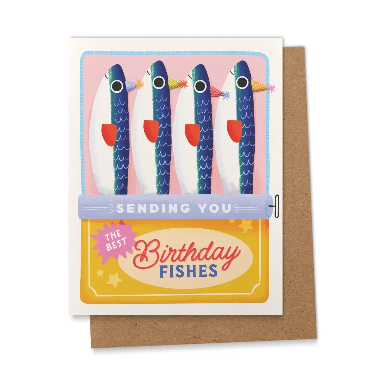 Sardine Tinned Birthday Fishes Greeting Card