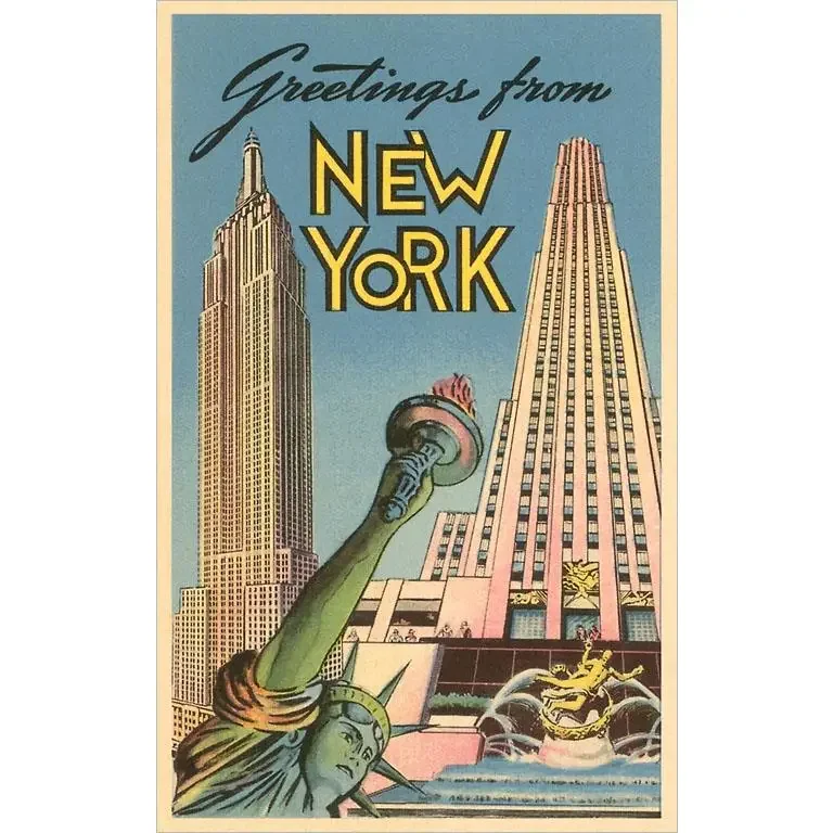 Greetings from New York Postcard