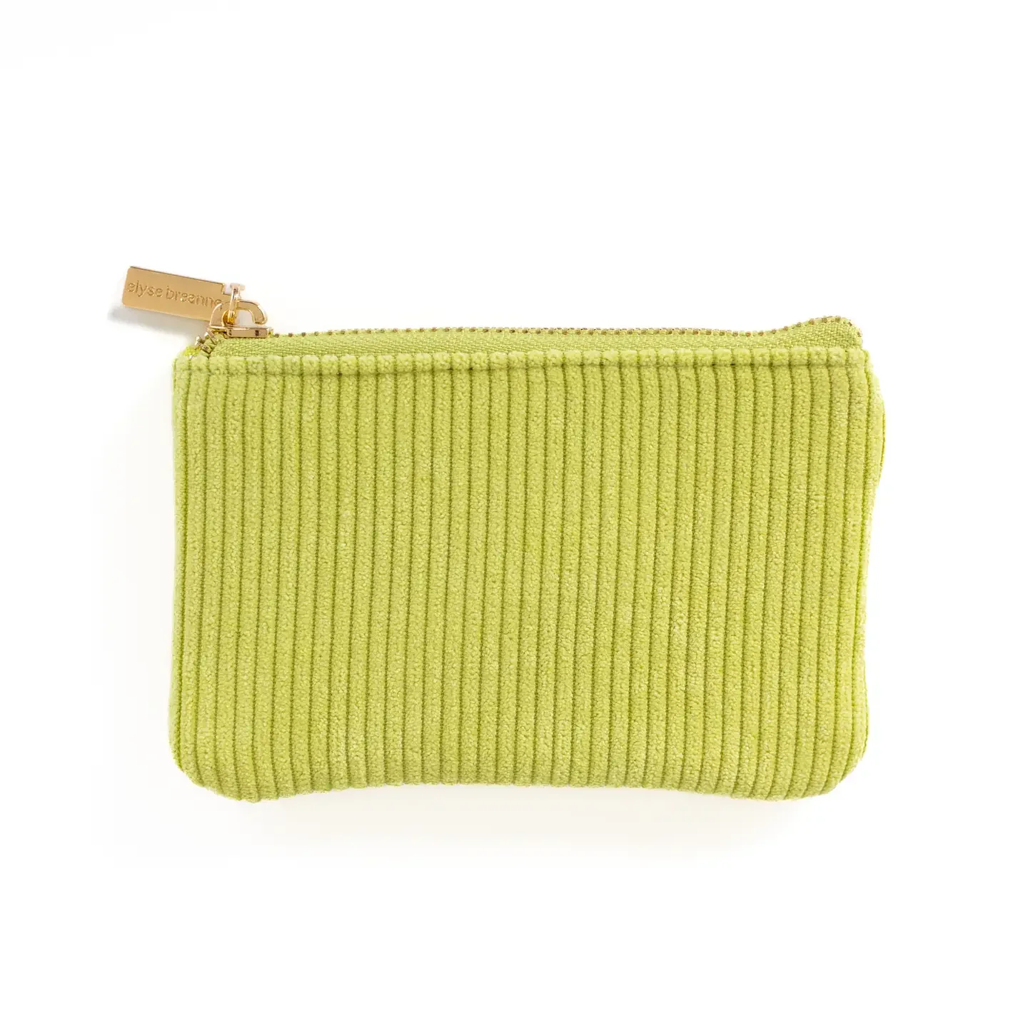 Elyse Breanne Design Corduroy Coin Pouch: Chartreuse