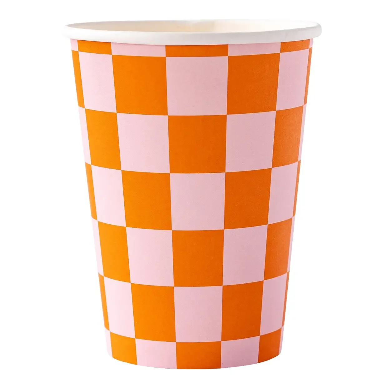 Orange Checked Party Cup