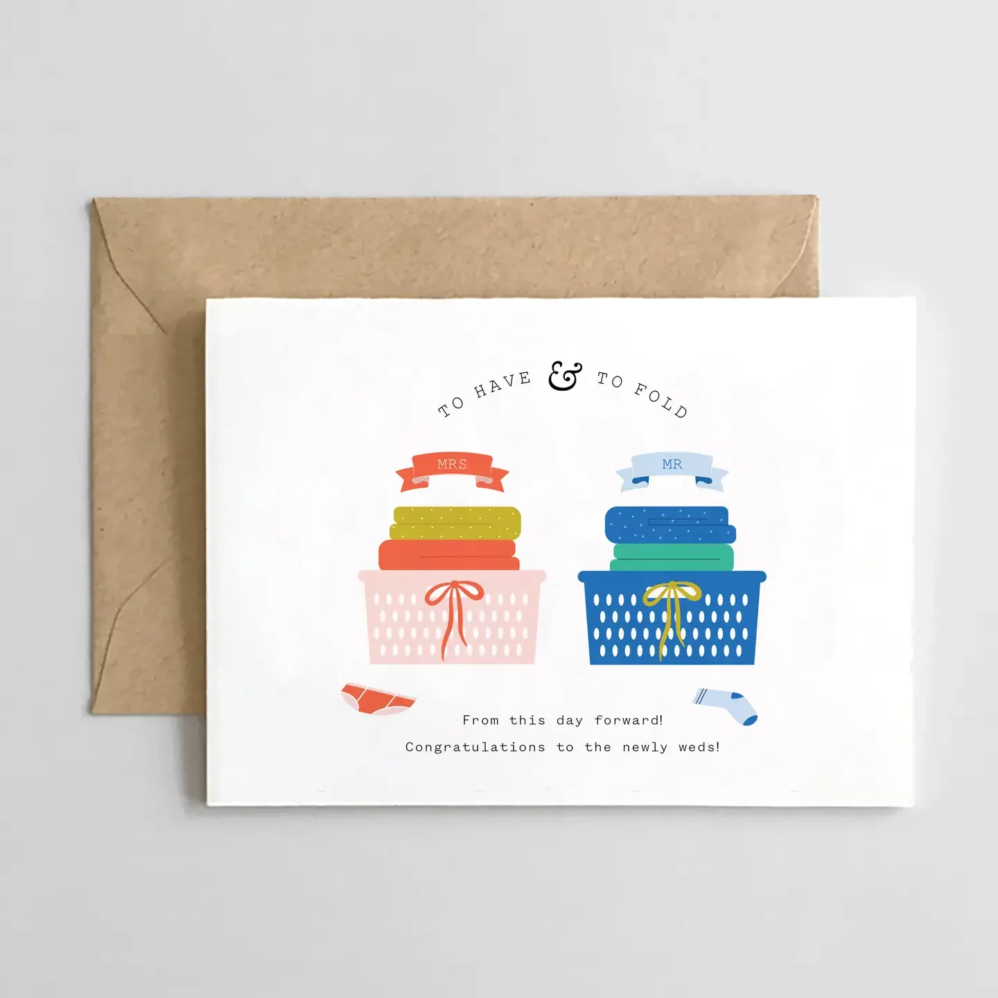 To Have & To Fold Wedding Card
