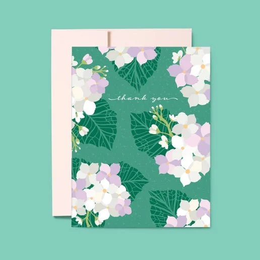 Hydrangea Thank You Card