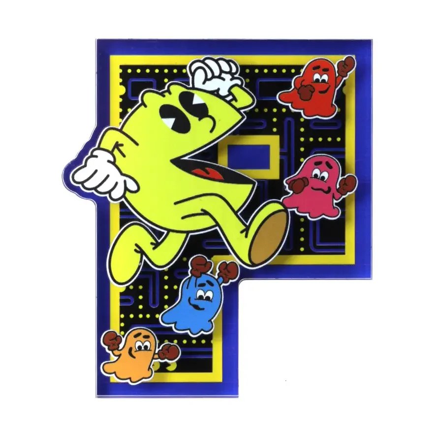 Pac-Man Retro P Letter Acrylic Magnet