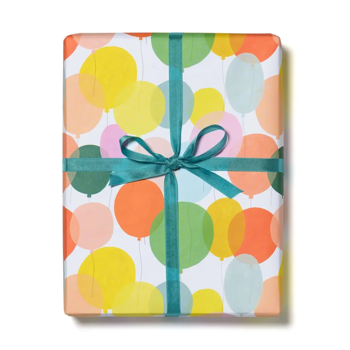 Birthday Balloons Wrapping Paper: Flat sheets