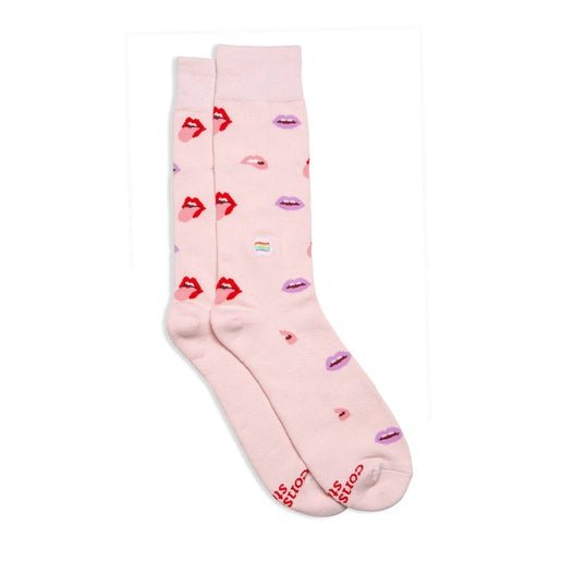 Socks that Save LGBTQ Lives (Pink Lips): Small