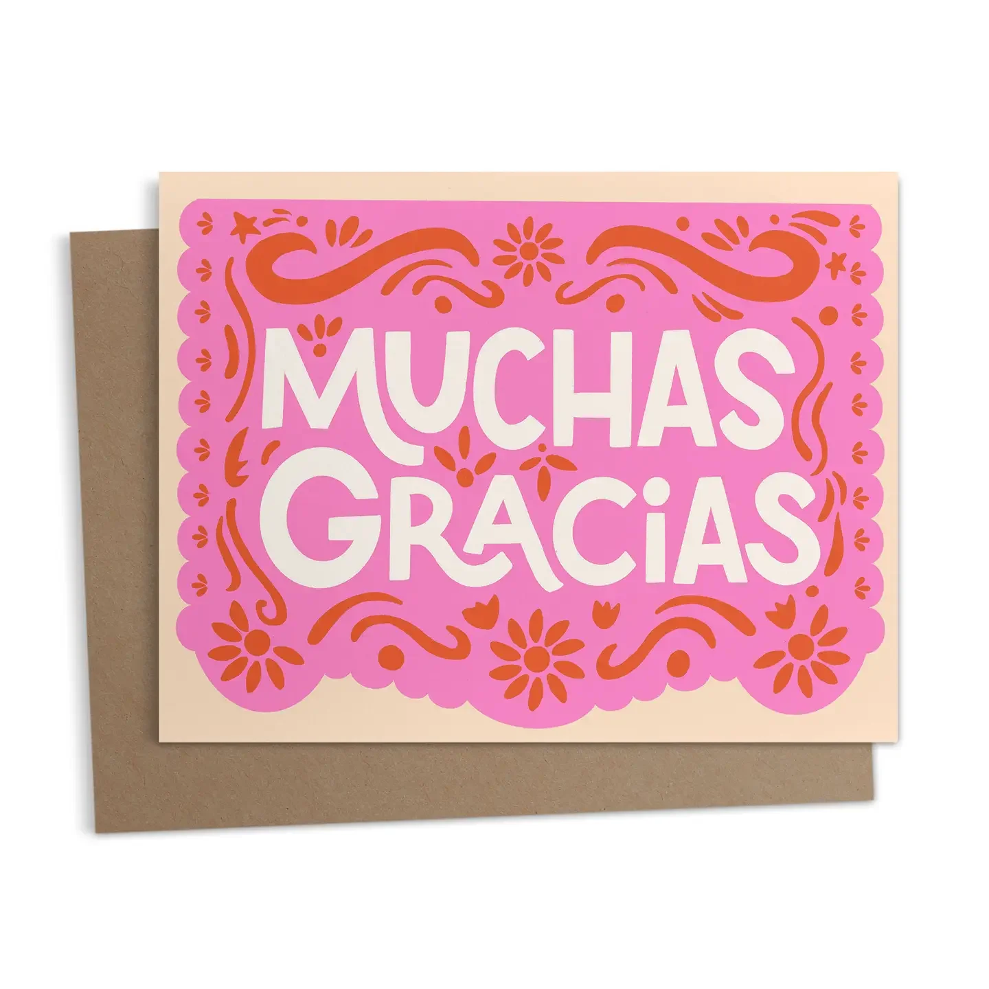 Papel Picado Muchas Gracias Spanish Greeting Card