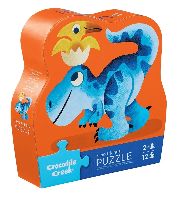 Dino Friends 12-Piece Shaped Box Puzzle
