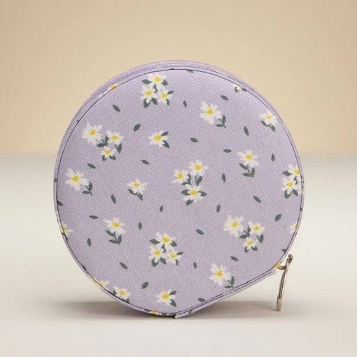 Daisy Cotton Travel Jewelry Box