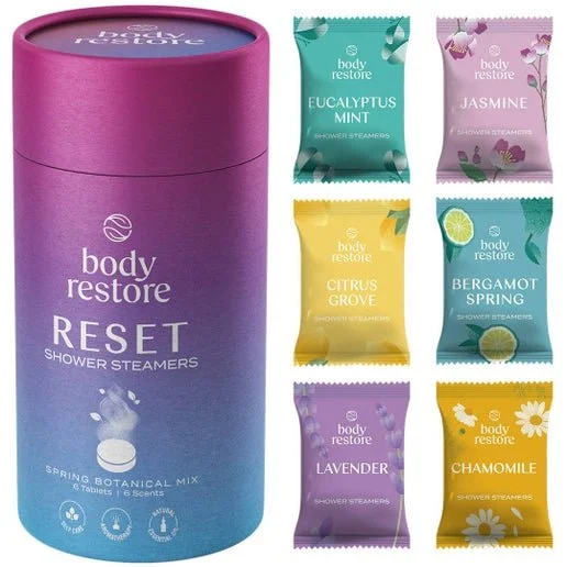 Body Restore Shower Steamer Aromatherapy Tube Pack of 6: Reset