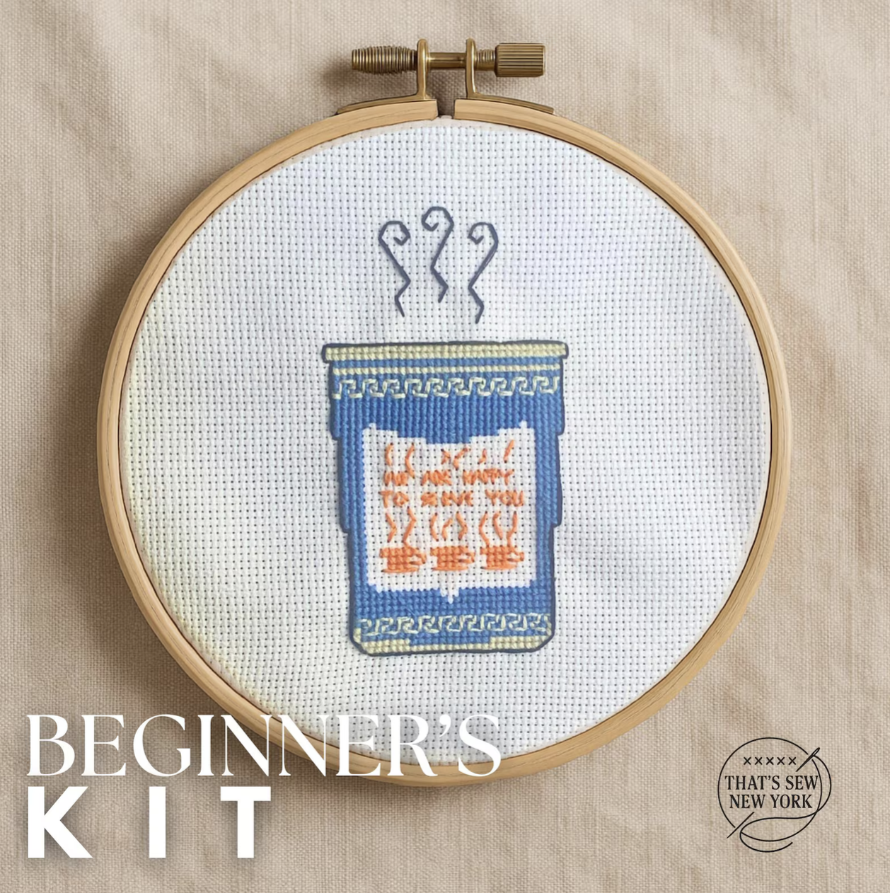 That's Sew New York "Coffee Break" Cross Stitch Kit