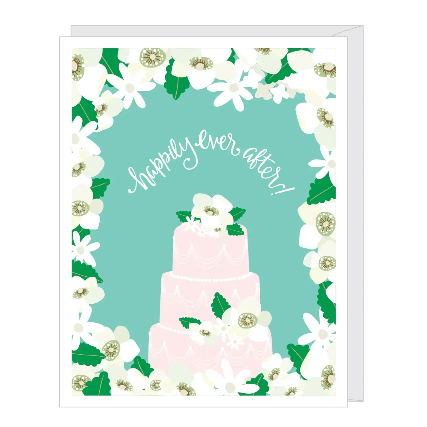 Happily Ever After Wedding Cake Card