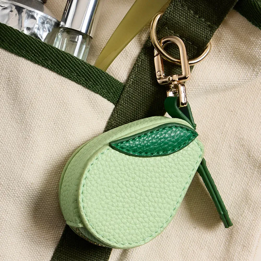 Genuine Leather Pear Coin Purse/Keychain