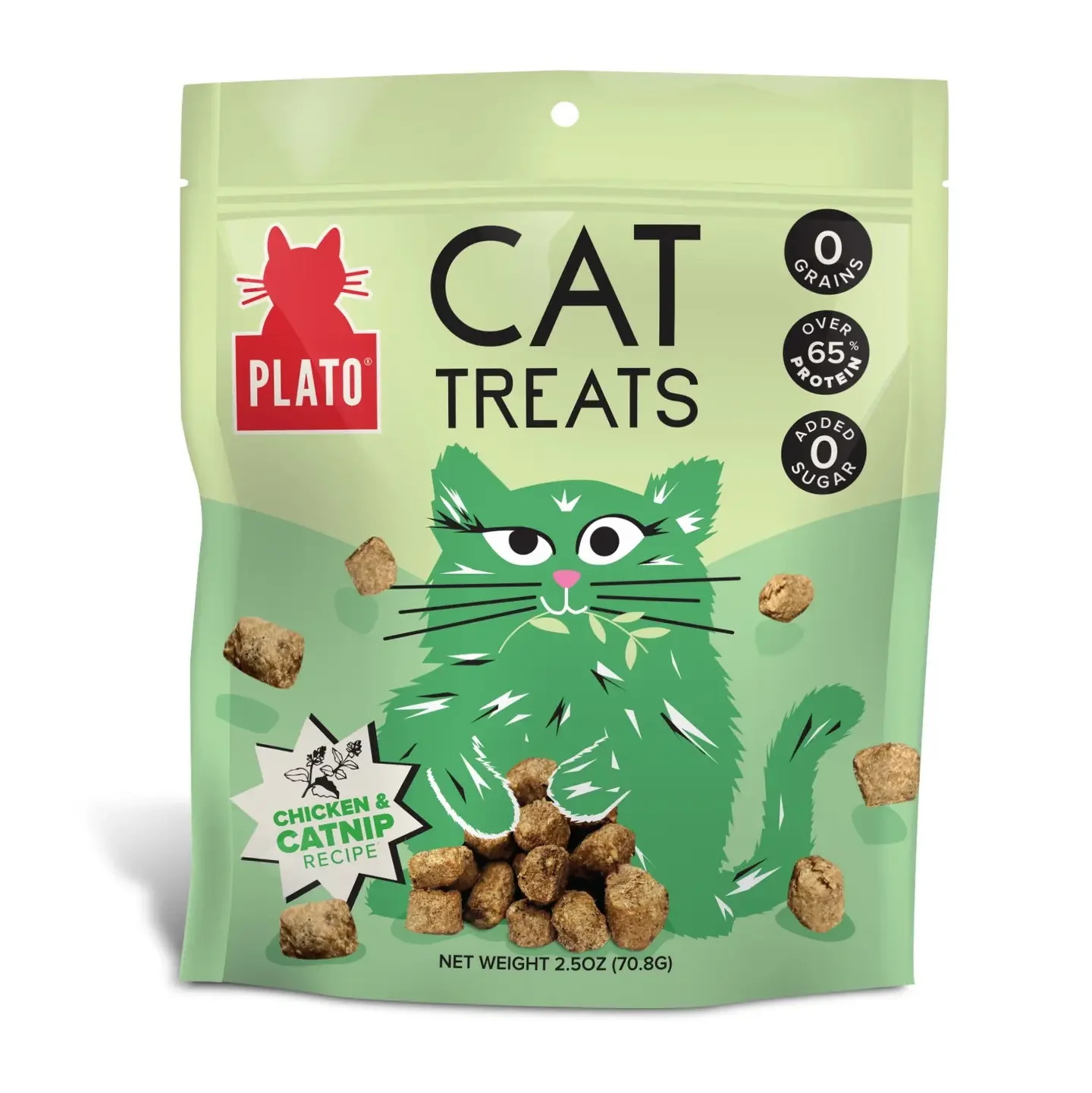Plato Air-Dried Cat Treats Chicken with Catnip Recipe (2.5oz)