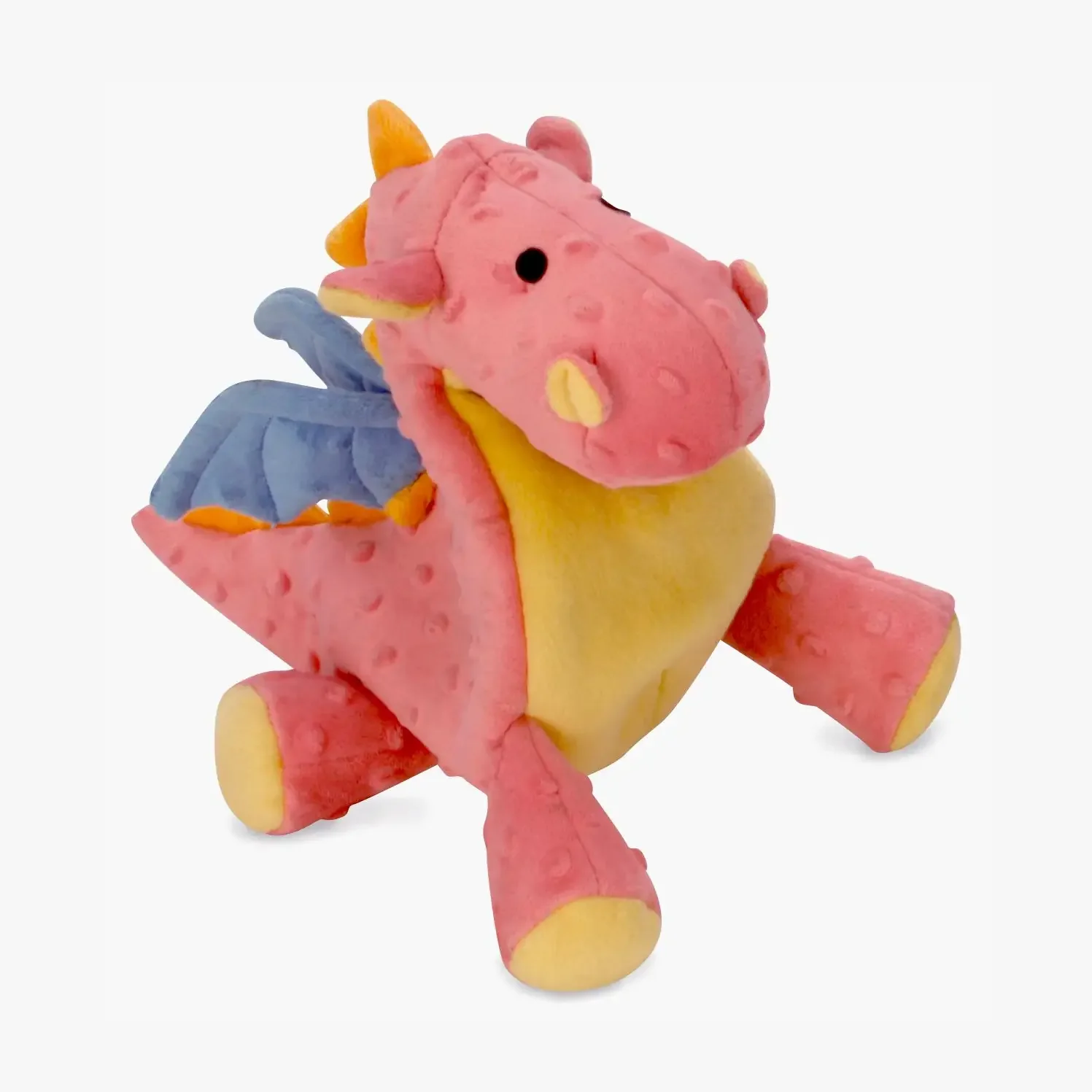 GoDog Dragon Dog Toy in Coral