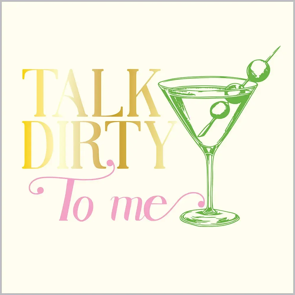 'Talk Dirty to Me' Cocktail Napkins