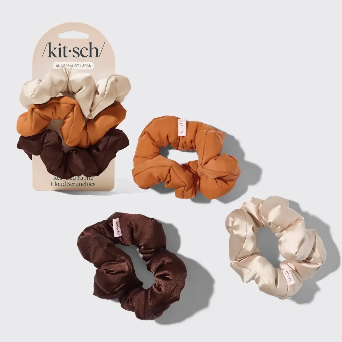Recycled Cloud Scrunchies 3-Piece Set - Sedona