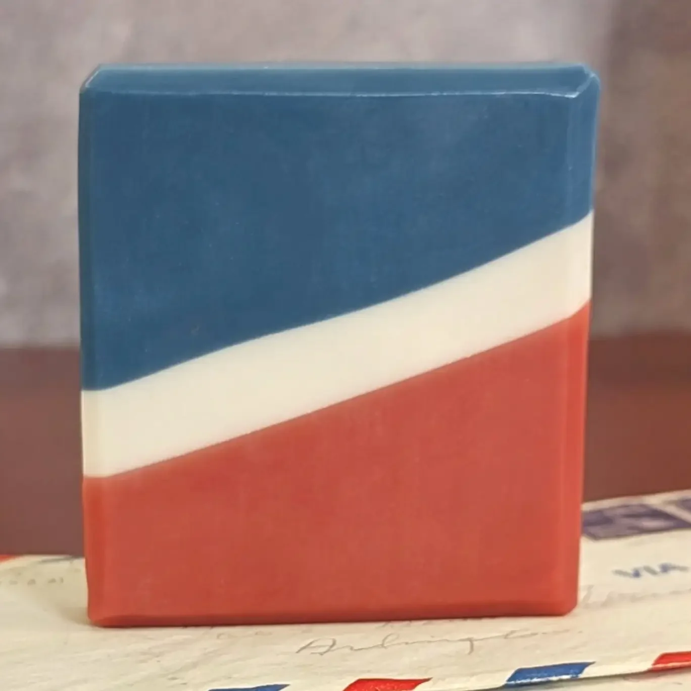 Airmail - Red White and Blue Shea Butter Soap