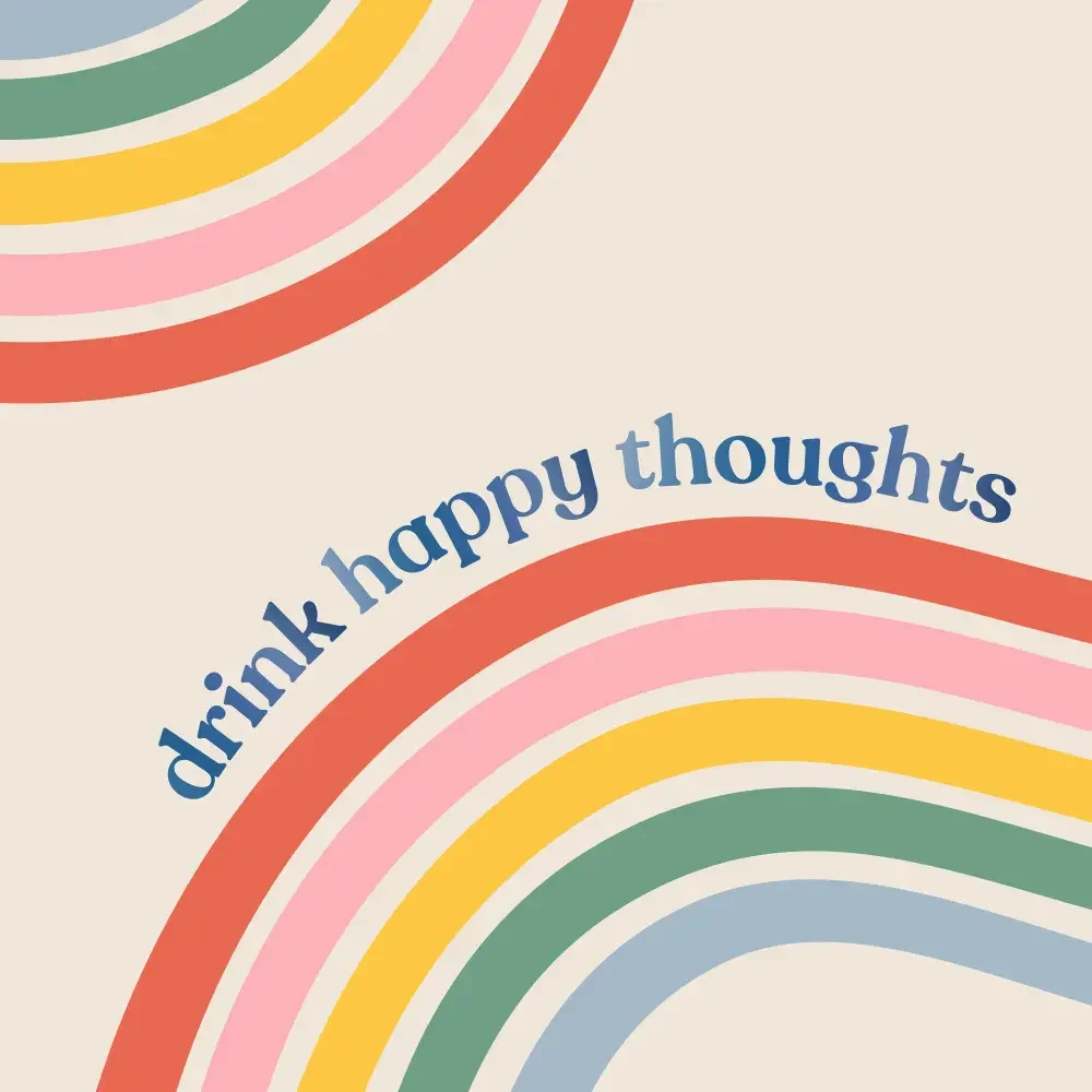 Drink Happy Thoughts - Foil Cocktail Napkins