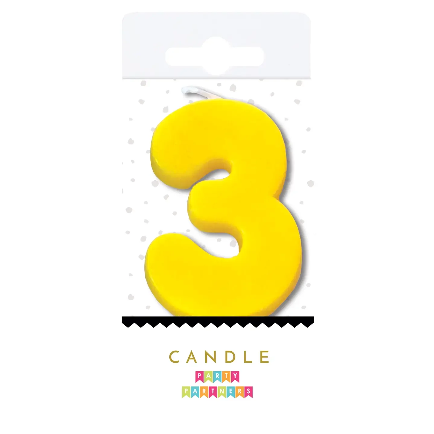 3 Neon Number Candle