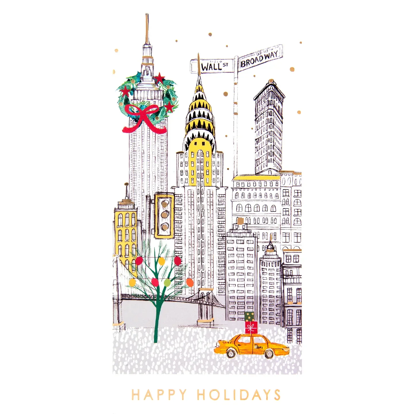 New York City Happy Holidays Money Greeting Card