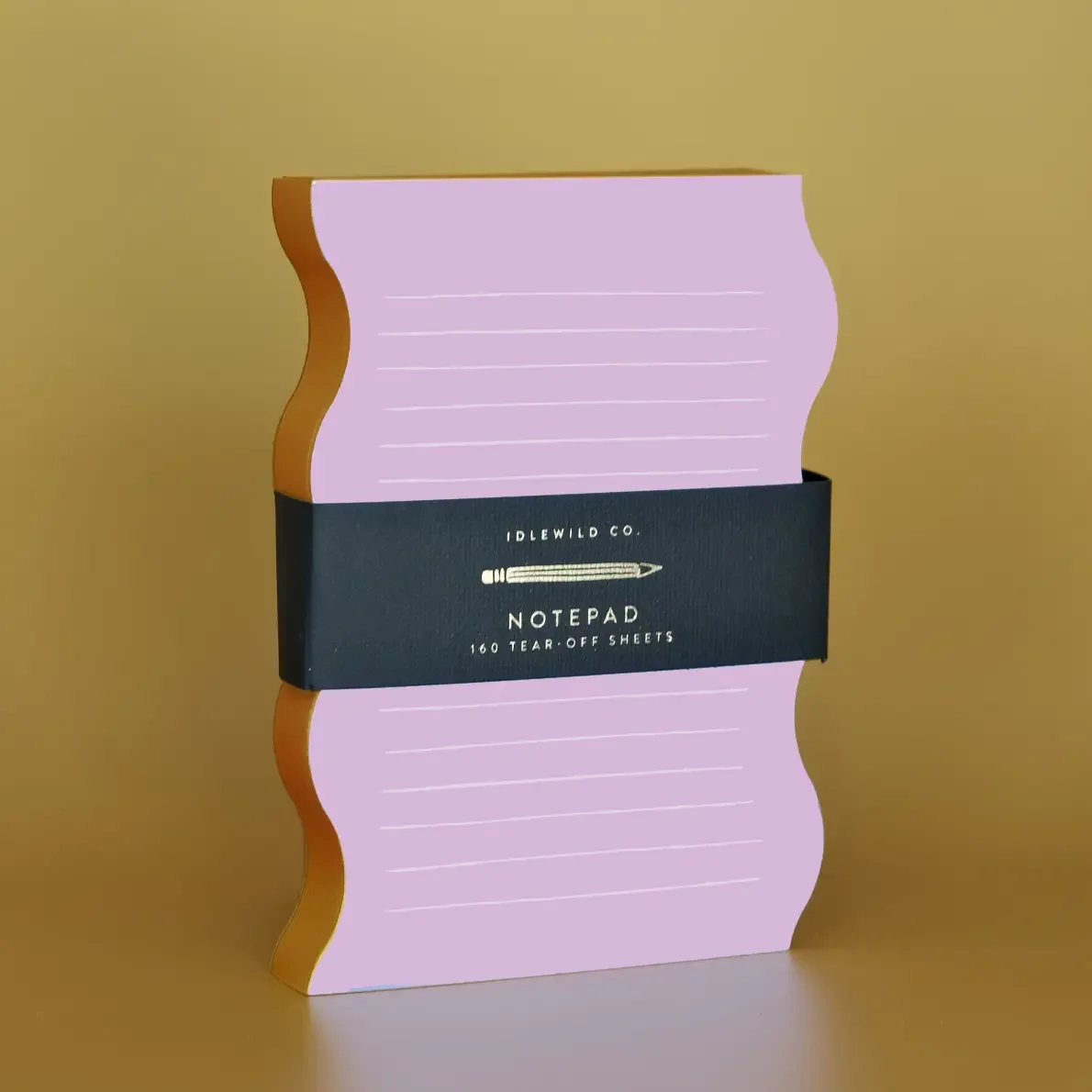 Wavy Shaped Notepad | Lilac + Tangerine Edge