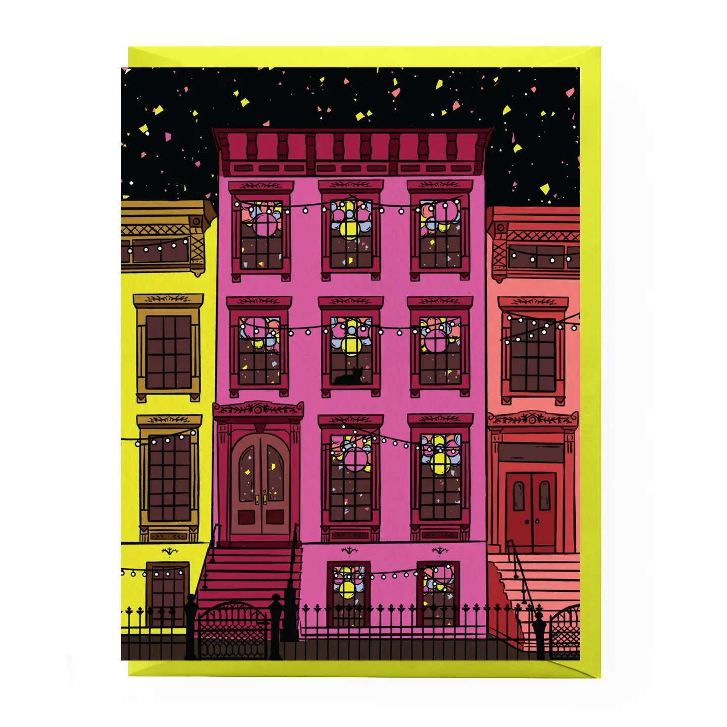 Brownstone Birthday Celebration Card
