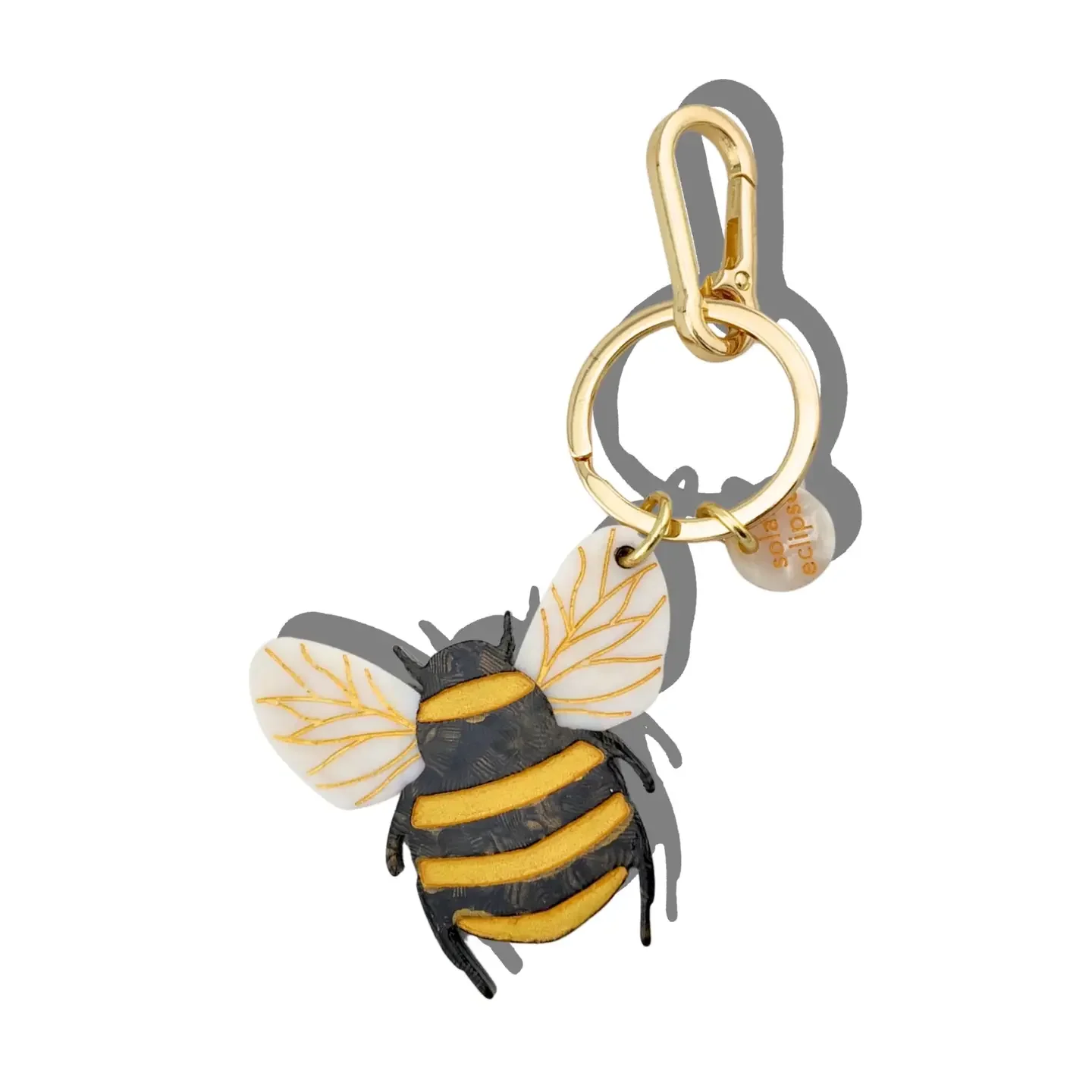 Hand-painted Honey Bee Bag Charm + Keychain