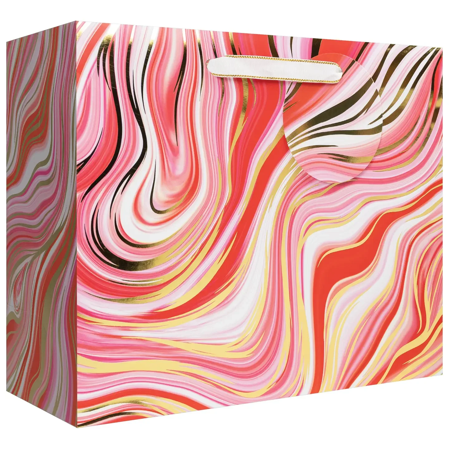Marbleized Red Large Tote