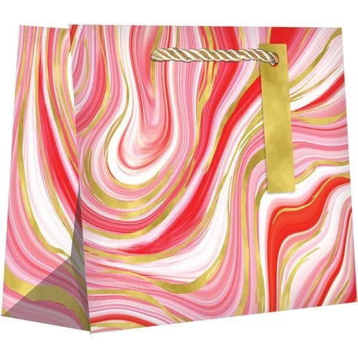 Marbleized Red Tote - Large