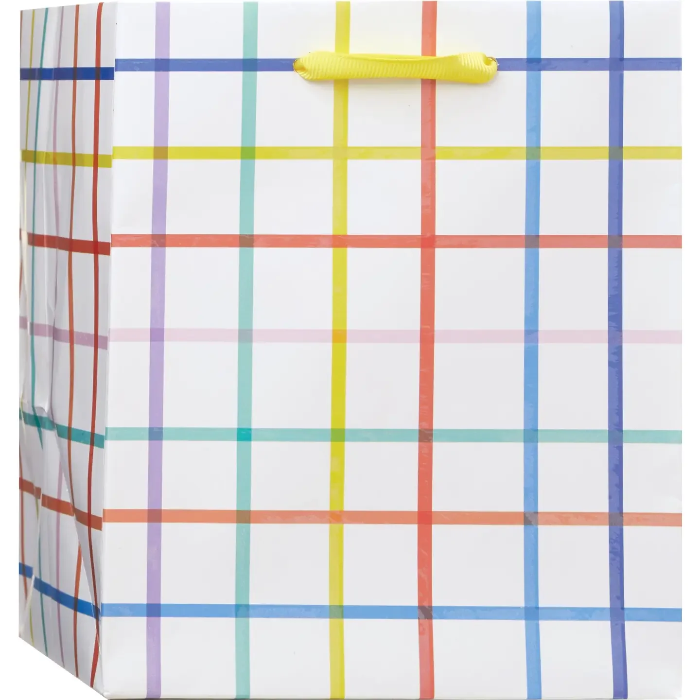 Color Play Plaid Square Base Small Square Tote Bag