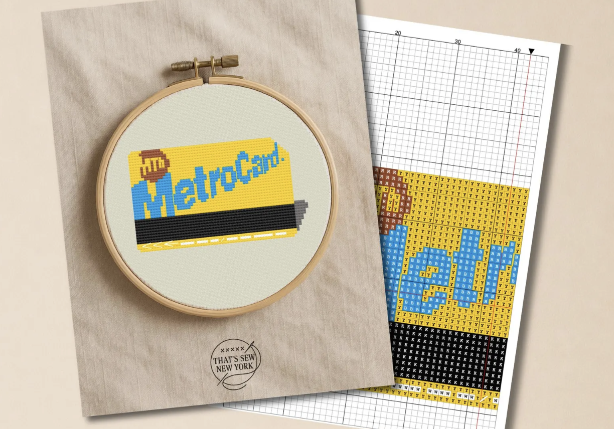 That's Sew New York Metrocard Cross Stitch Kit