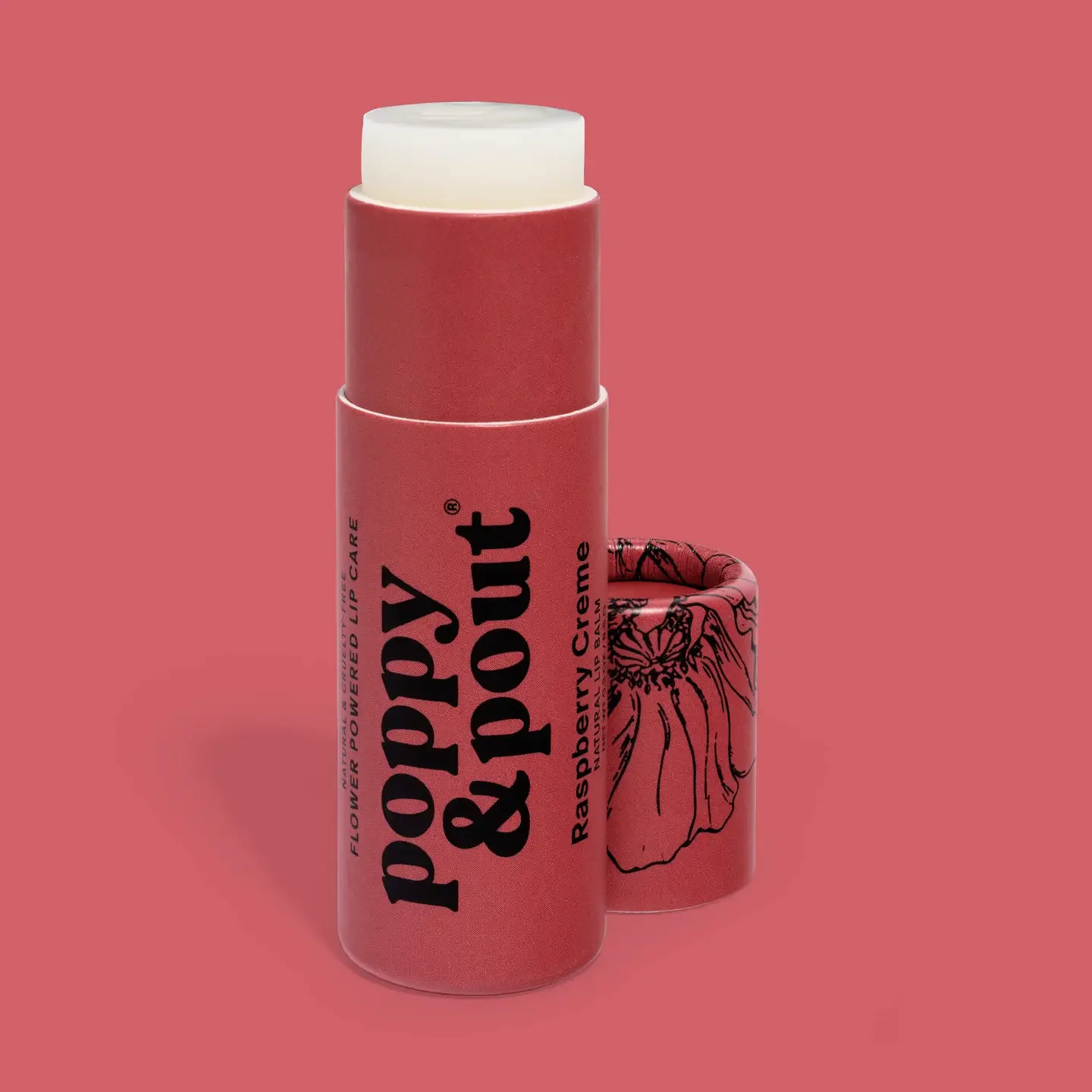 Raspberry Creme Lip Balm by Poppy & Pout