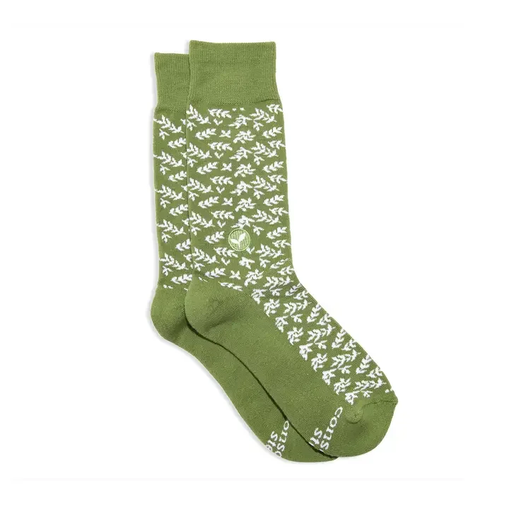 Socks that Plant Trees (Green Branches): Medium
