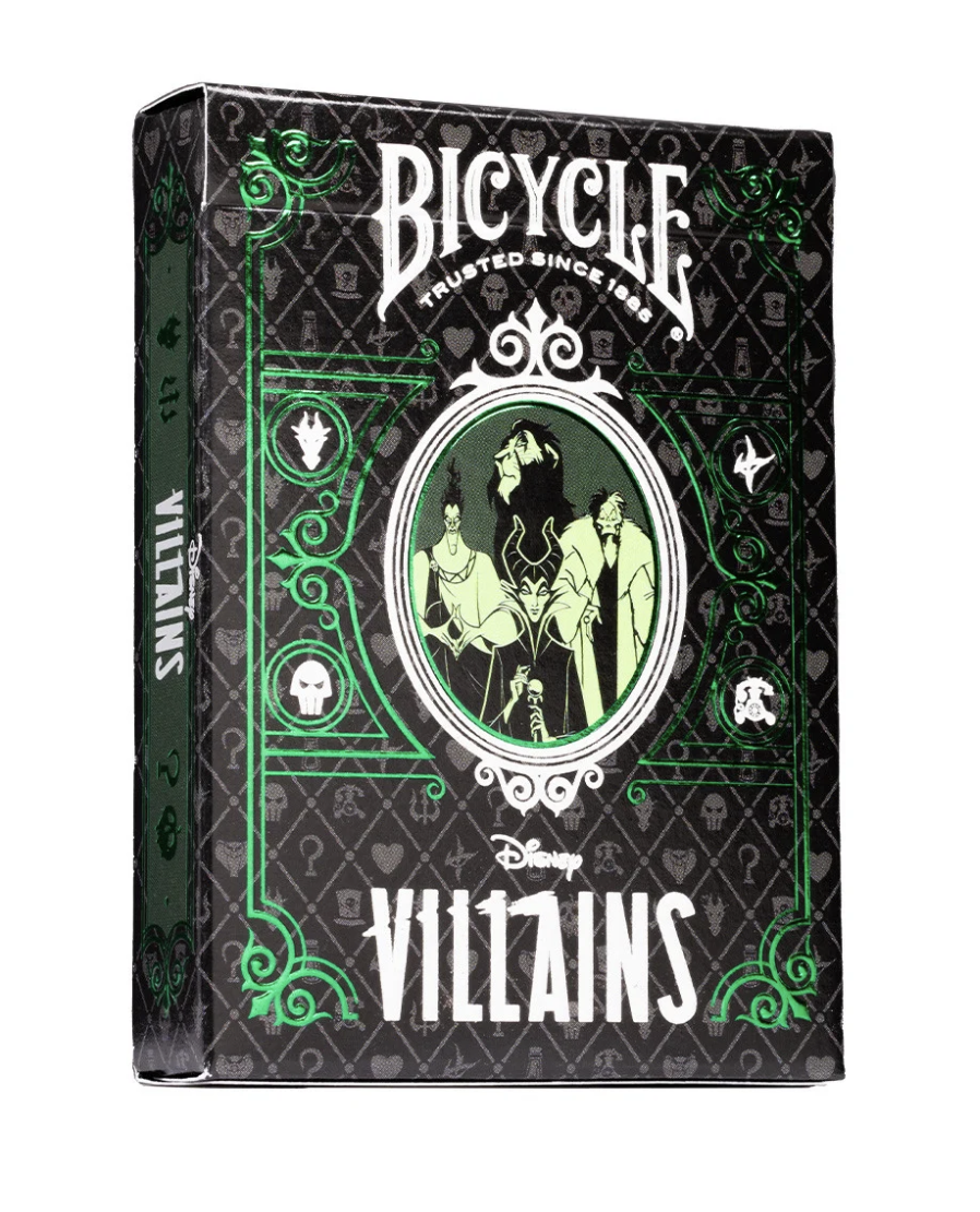 Bicycle Disney Villains Green Playing Cards