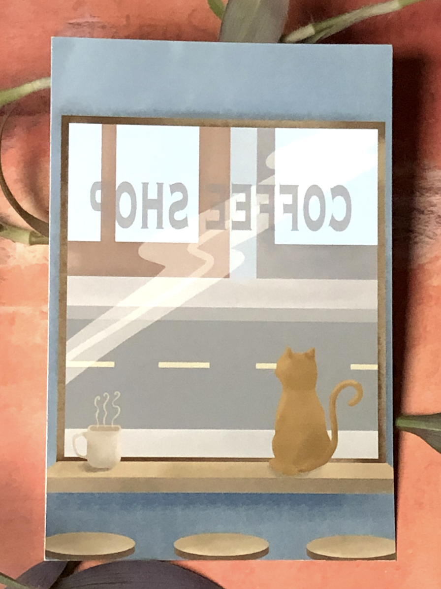 Cat Cafe Postcard