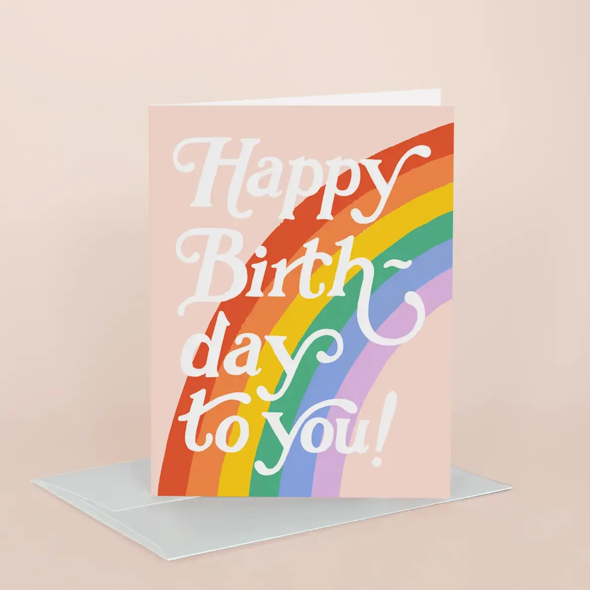 Big Rainbow Happy Birthday To You Card