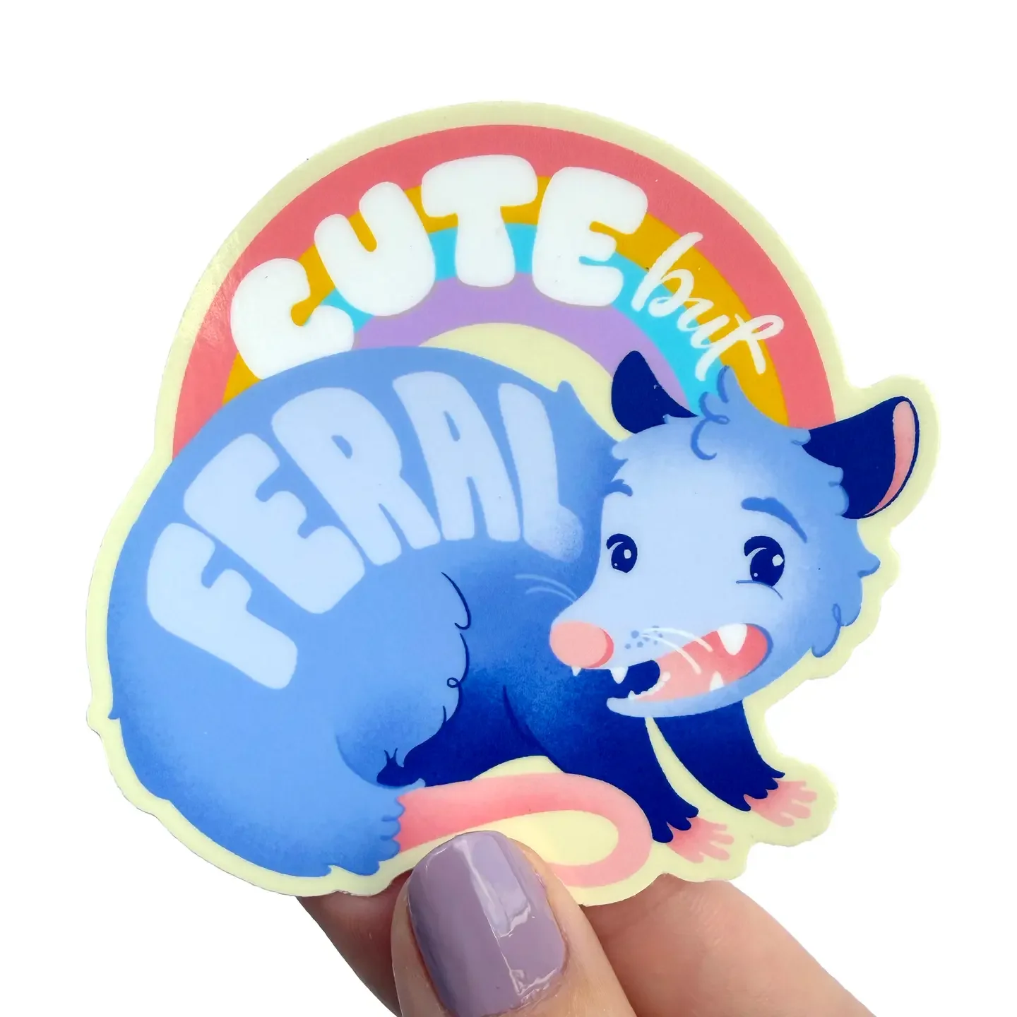 Cute but Feral Sticker