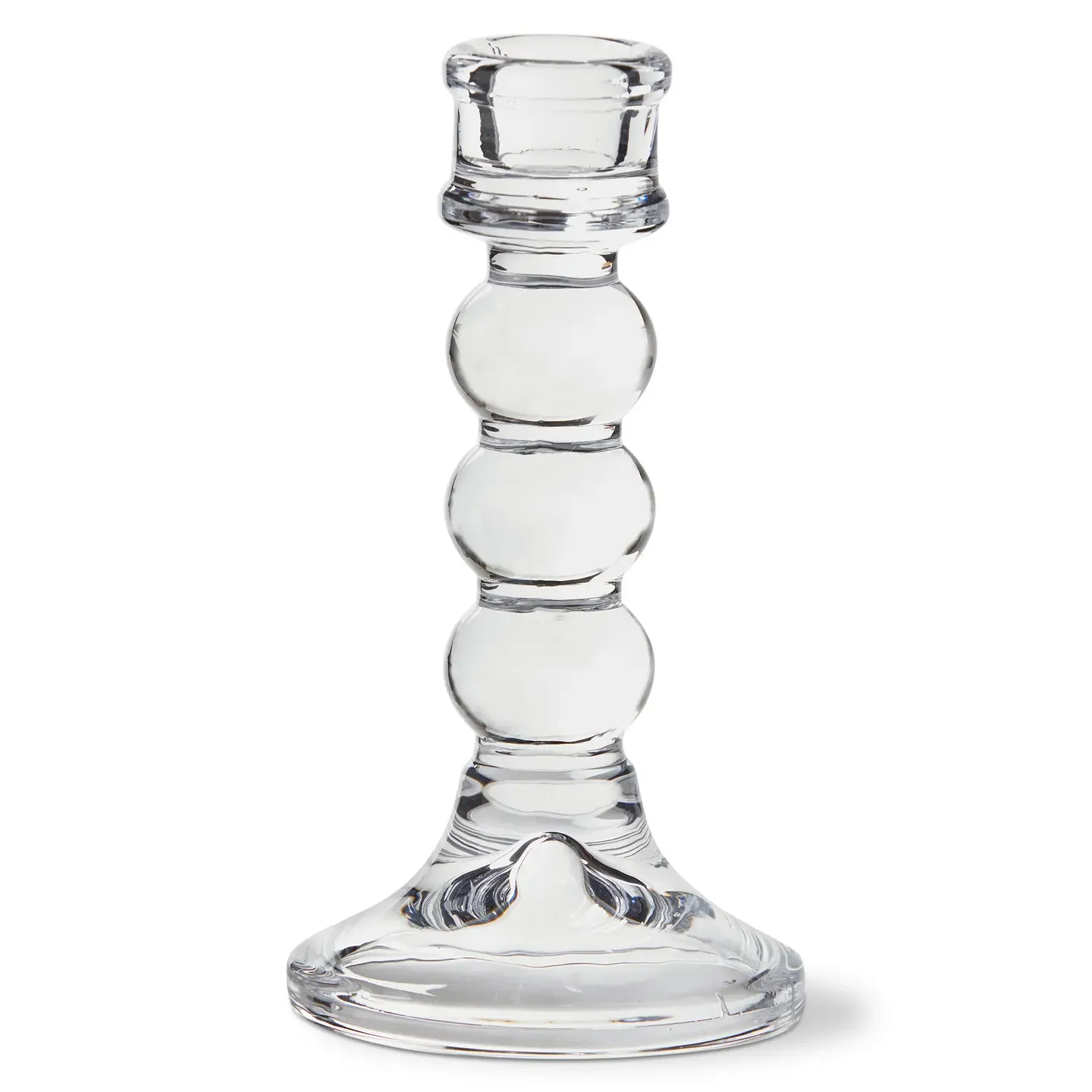 Lucia Clear Soda Lime Glass Taper Candle Holder: Large