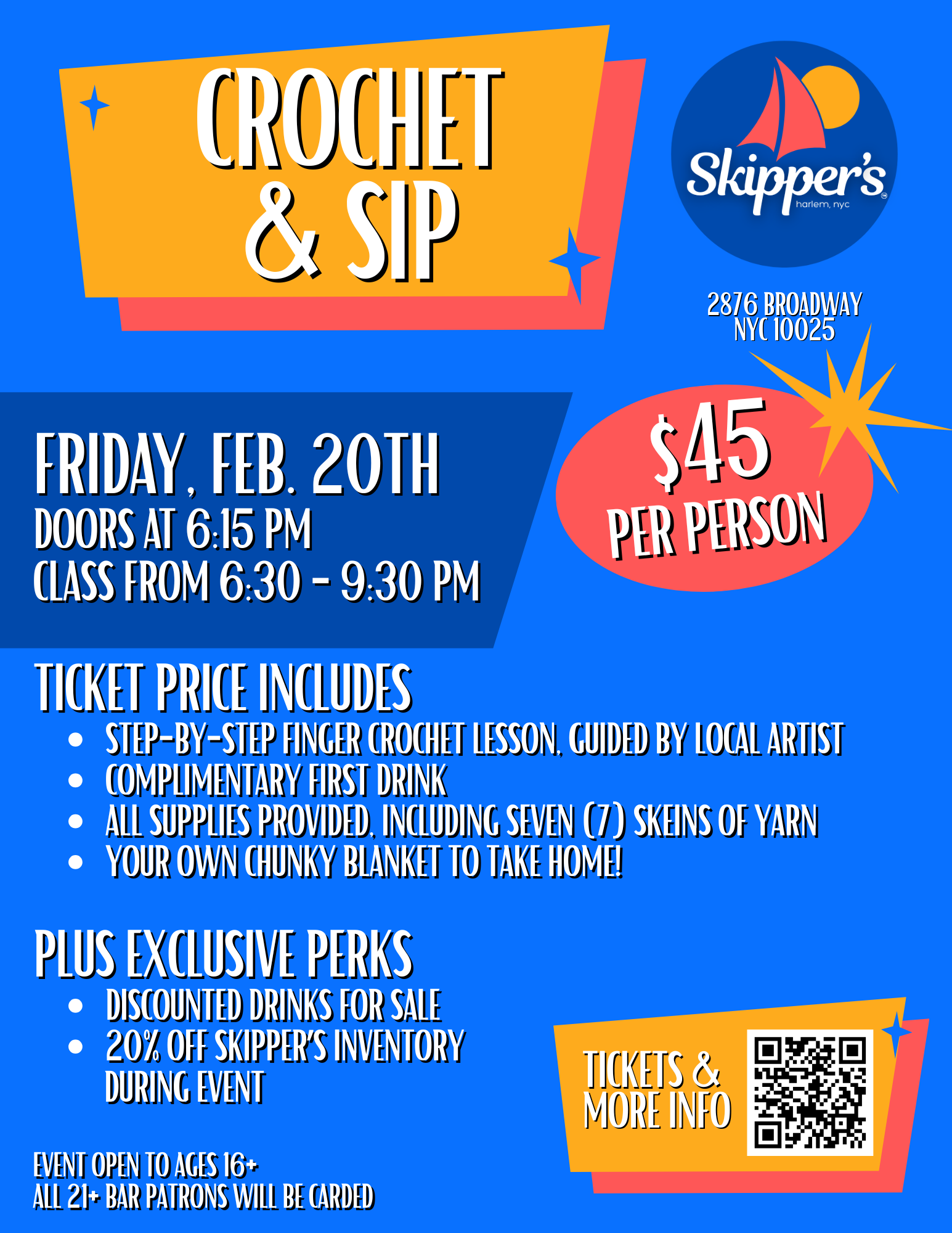 Crochet & Sip at Skipper's