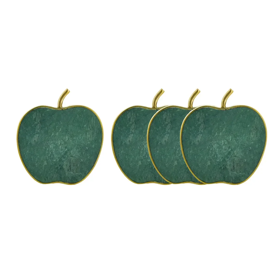 Green Marble Apple Coaster