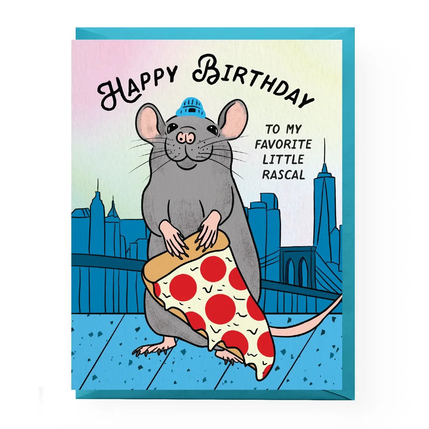 Pizza Rat Birthday Card