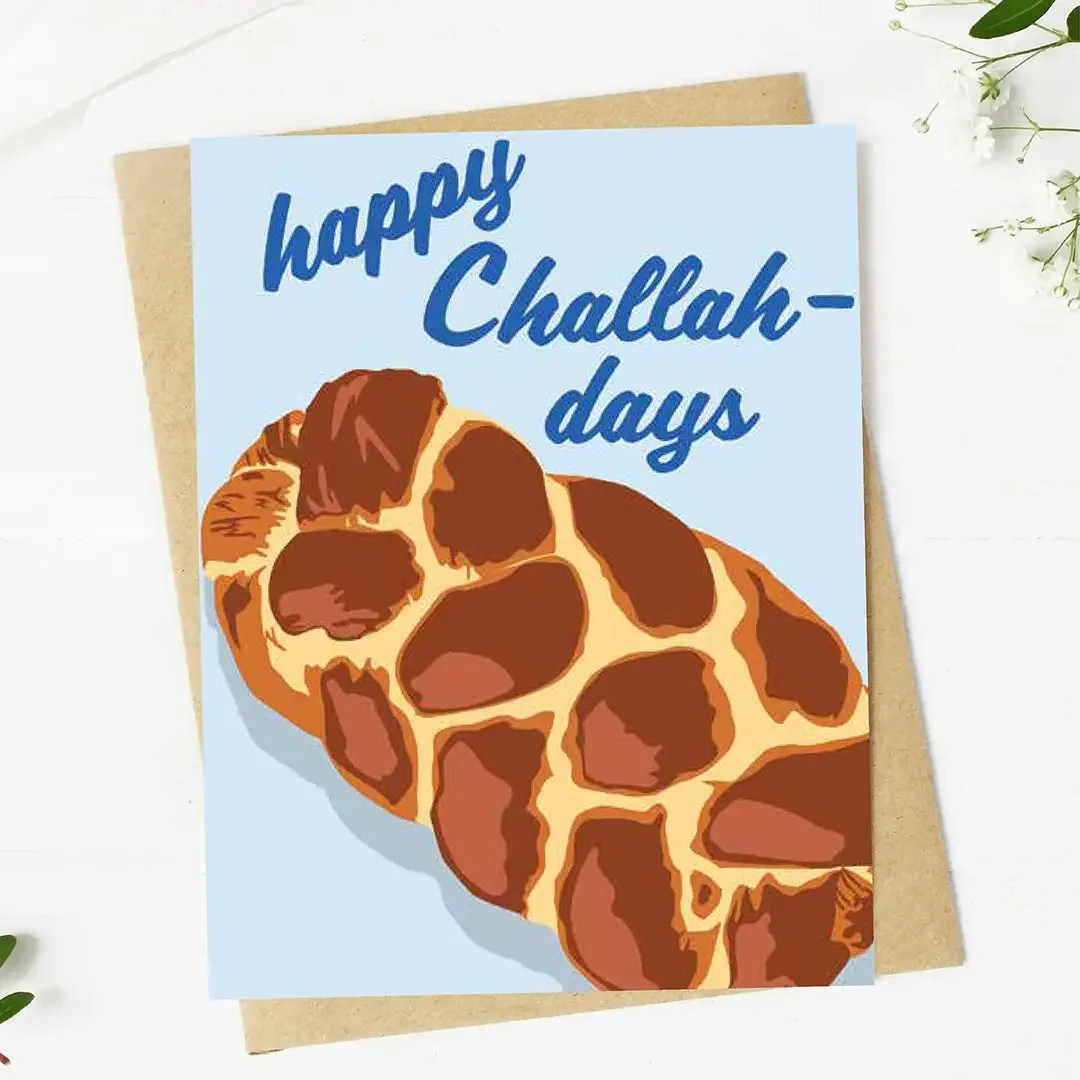 Happy Challah-Days Hanukkah Card