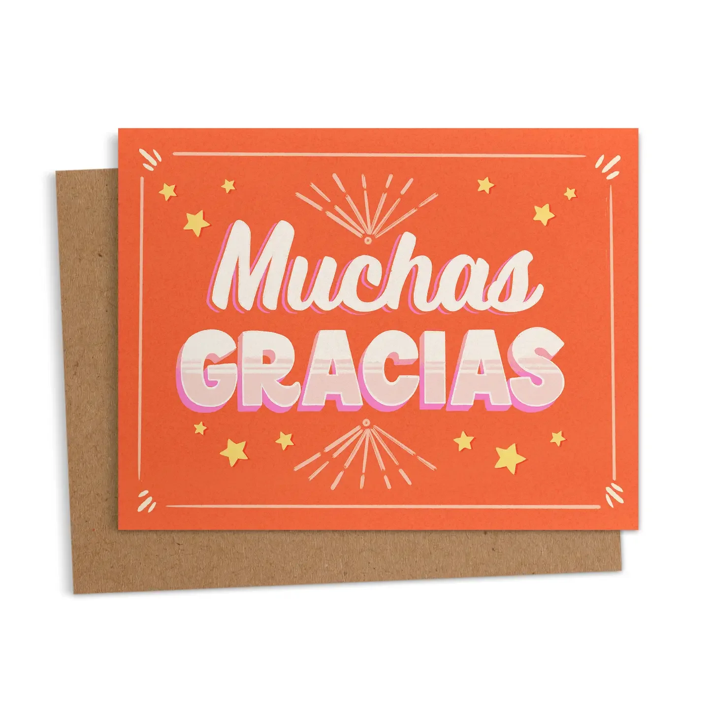 Muchas Gracias Rótulo Spanish Thank You Greeting Card