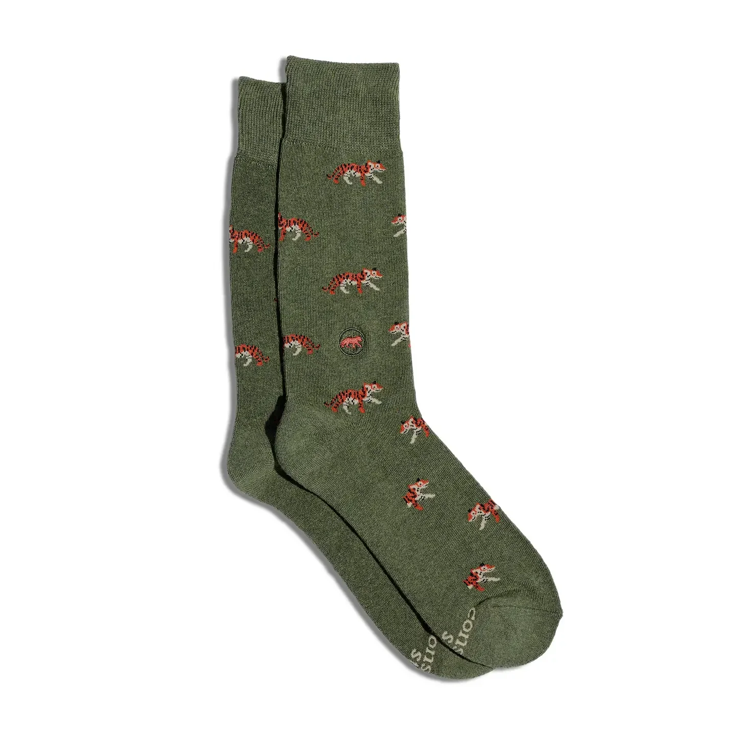 Socks that Protect Tigers (Green Tigers): Medium