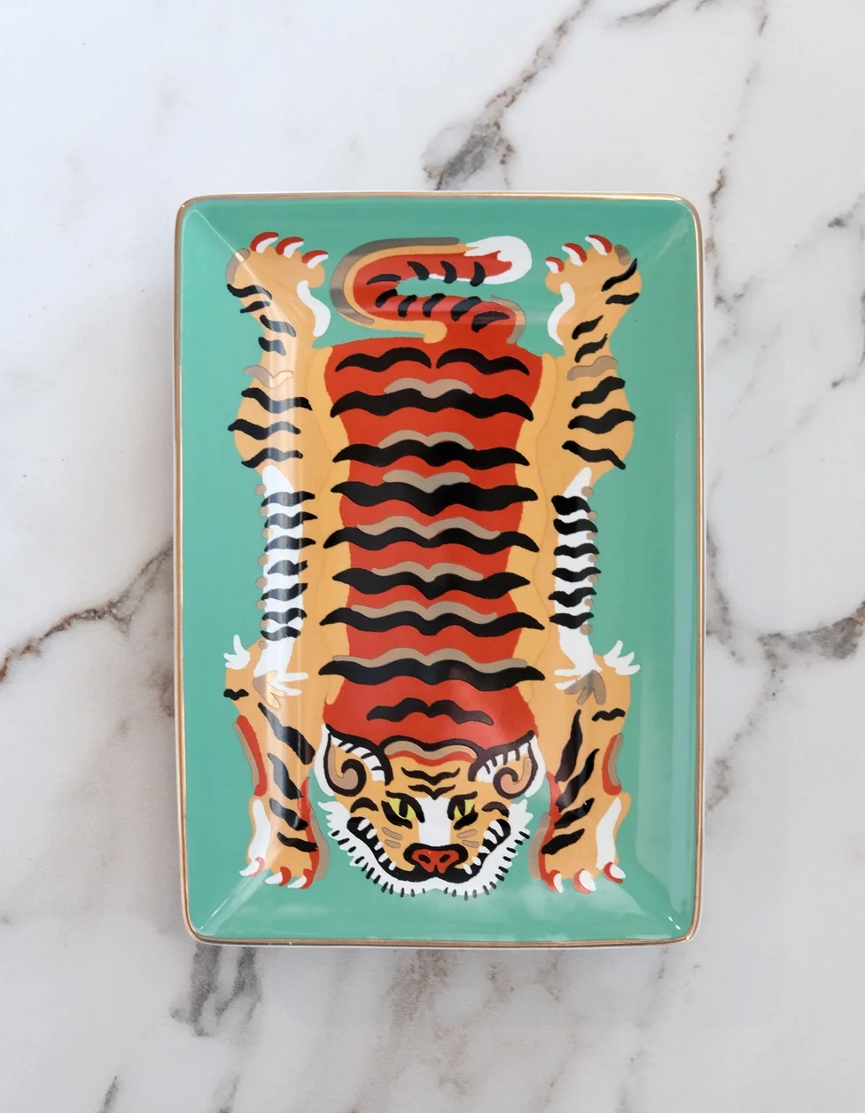 Porcelain Trinket Tray | Jade Tiger