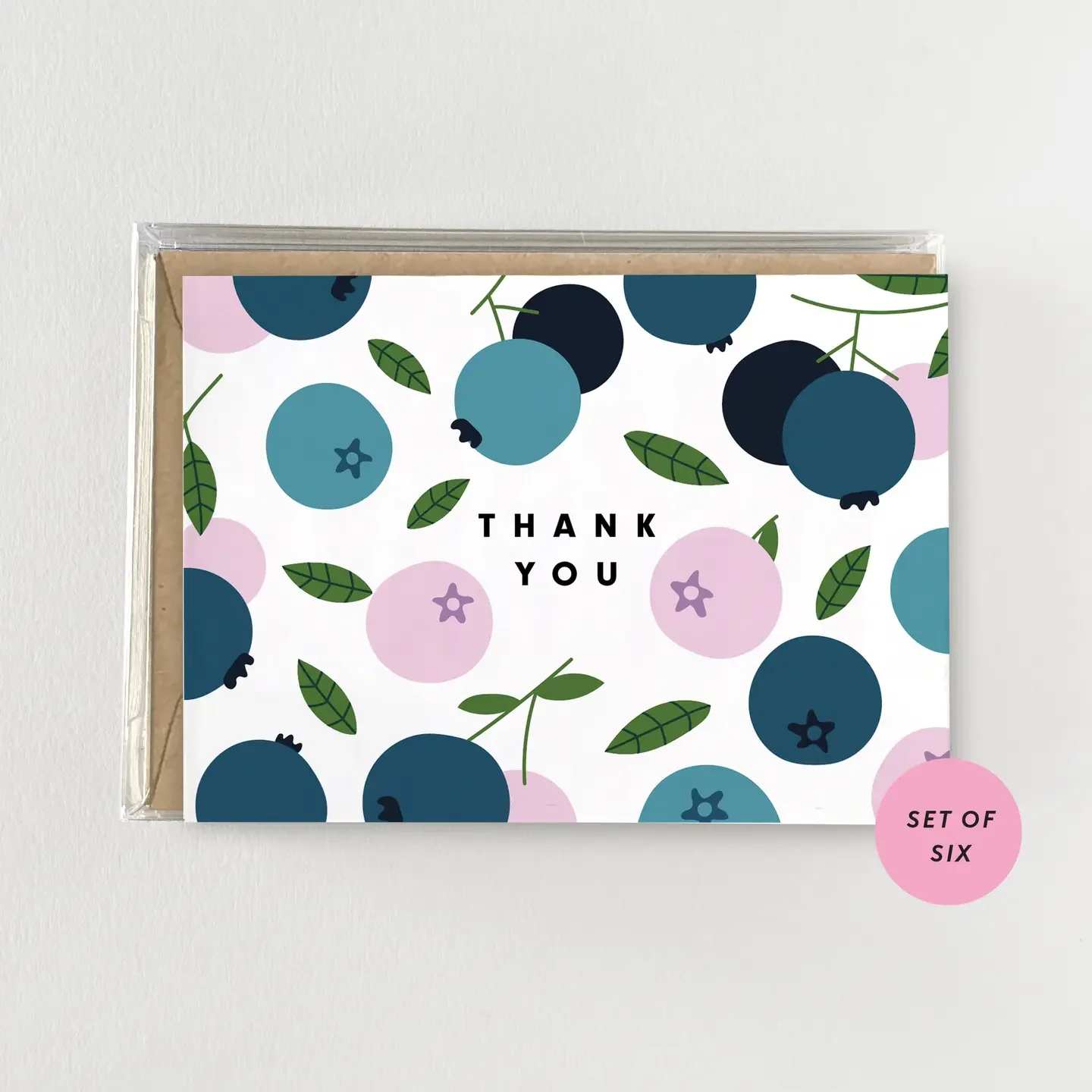 Funky Blueberries Thank You - Mini Boxed Set of 6 Cards