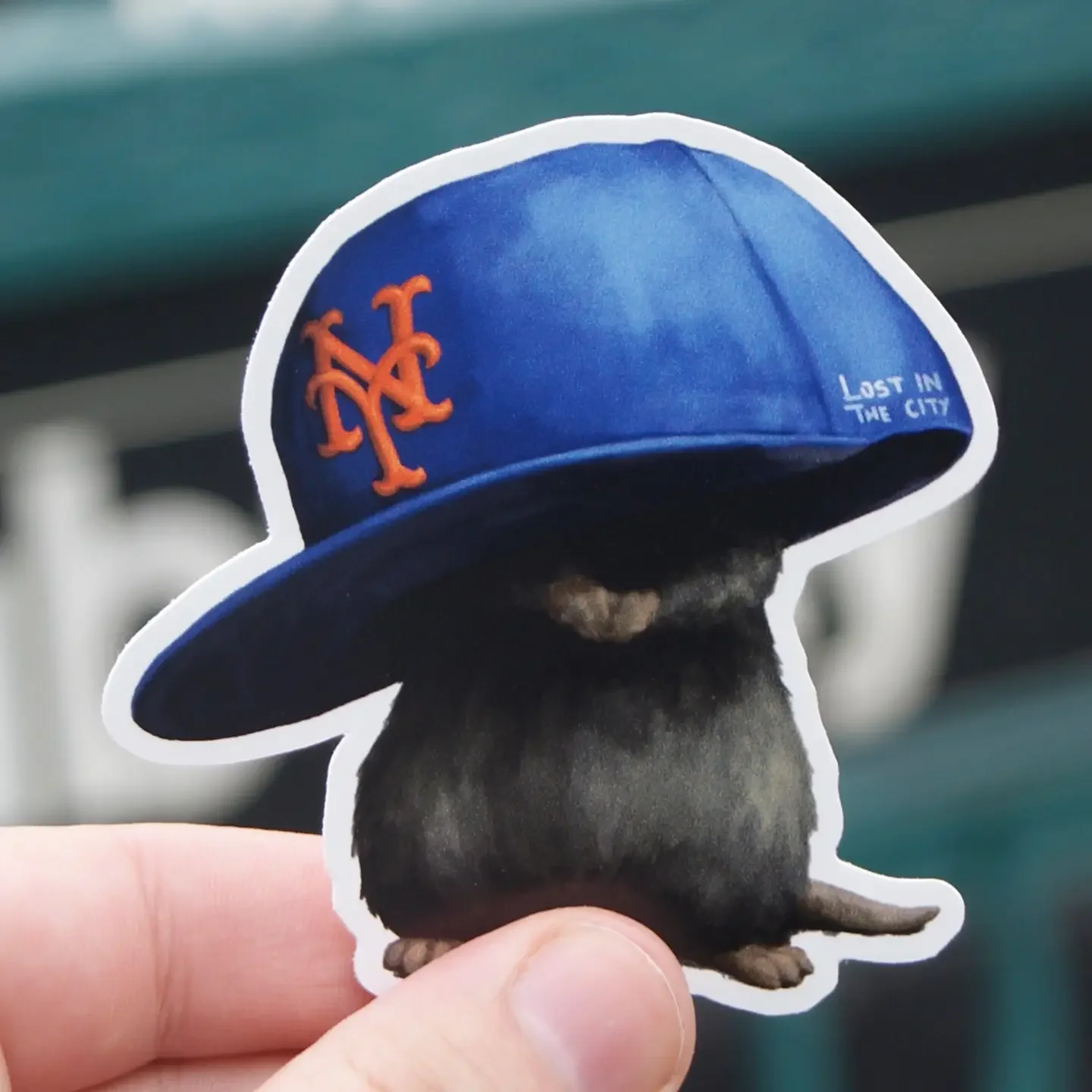Mets Rat Vinyl Die Cut Sticker  | Lost in the City