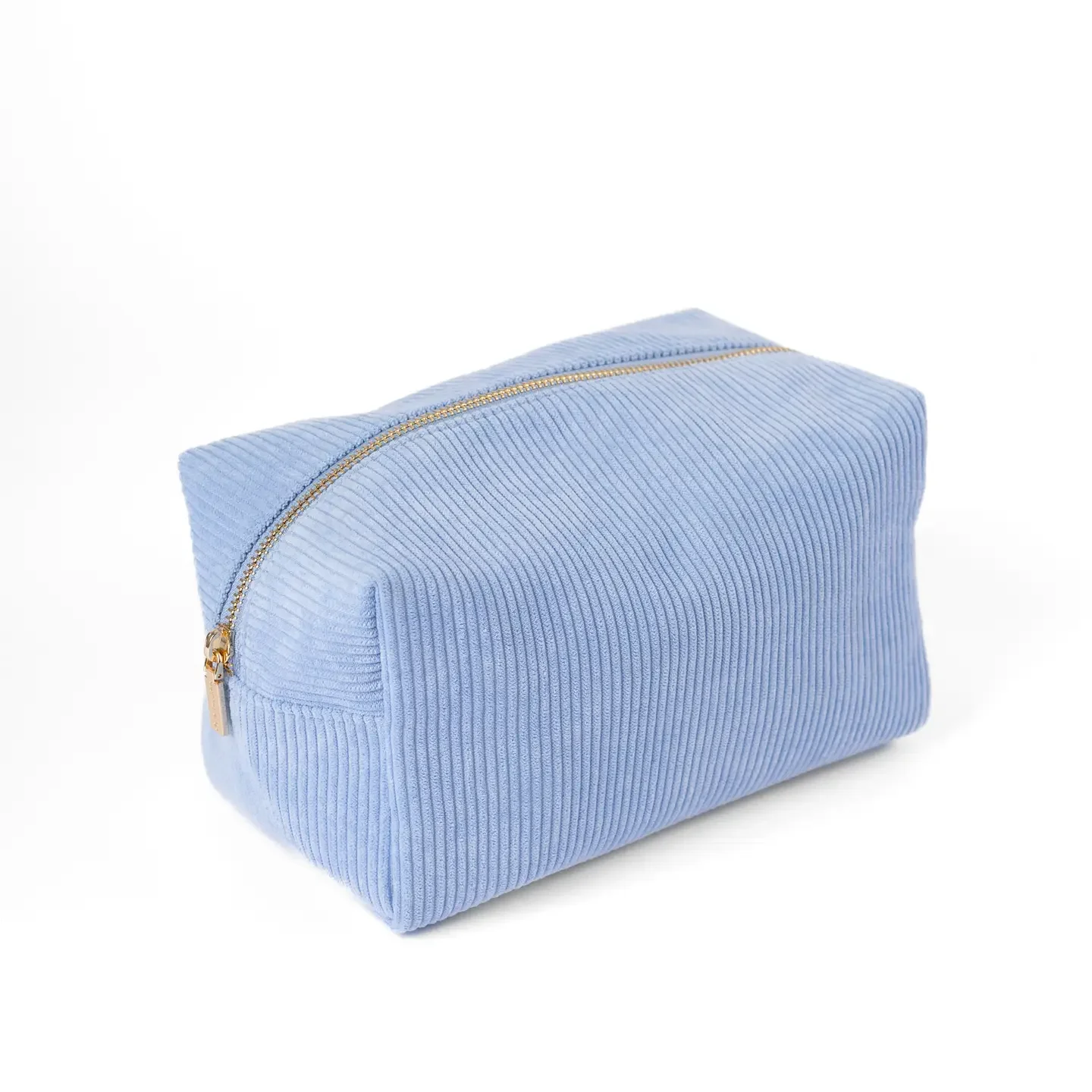 Corduroy Cosmetic Bag: Cornflower